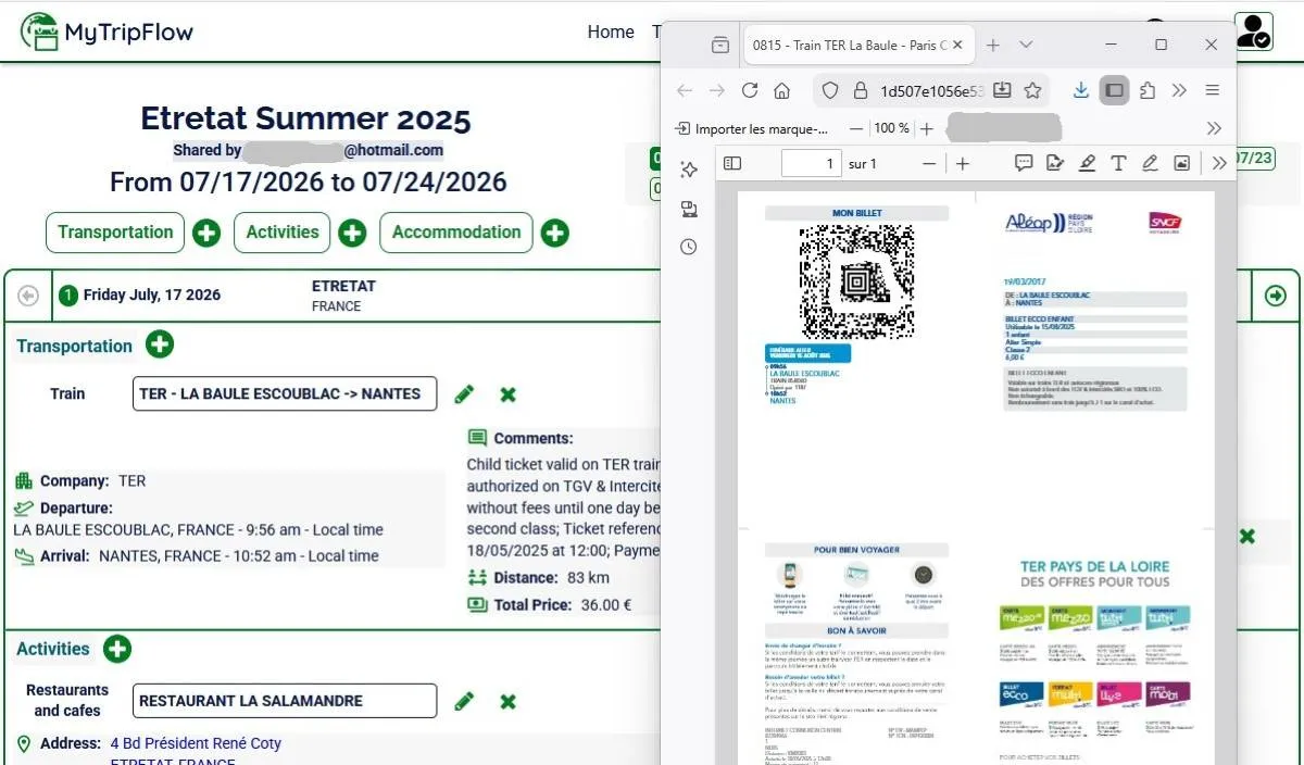 Direct access to travel documents