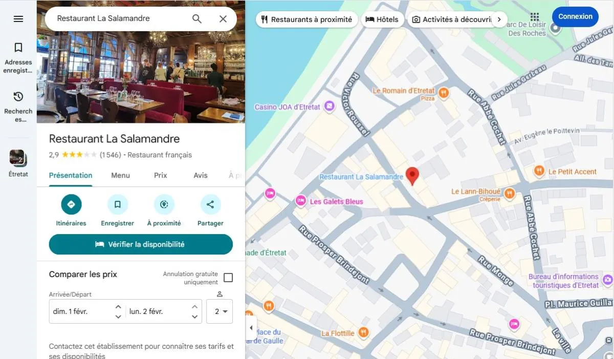 Direct access to the localization of your next activity or accomodation