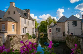 Typical Norman houses in the center of the town of Bayeux