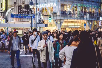 The Shibuya Crossing is one of the busiest intersections in the world.Hundreds of people cross it at once, creating a unique urban scene.