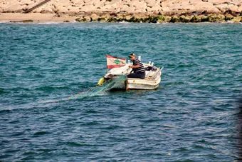 Fisherman in Saida, Lebanon