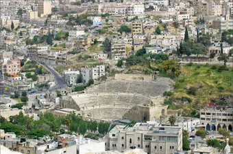 The Roman Theatre and the lower city of Amman