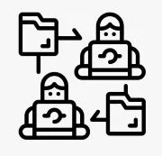 Persons with laptops connected