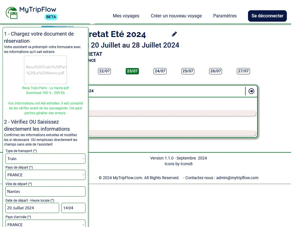 Automatic extraction of information using AI