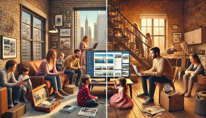 Family organize travel with friends